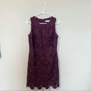 Loft Floral Lace Shift Dress